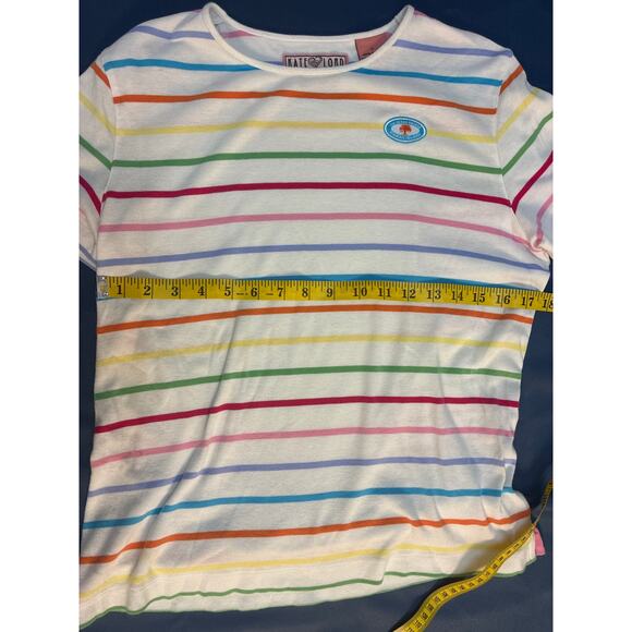 Kate Lord Shirt Multi-Color Stripe Golf Tee Shirt Size L Pre-owned - Picture 6 of 6